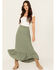 Image #1 - Originality Women's Front Yoke Midi Skirt, Sage, hi-res