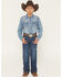 Image #1 - Wrangler Retro Boys' Jackson Hole Dark Wash Relaxed Bootcut Stretch Denim Jeans, Blue, hi-res