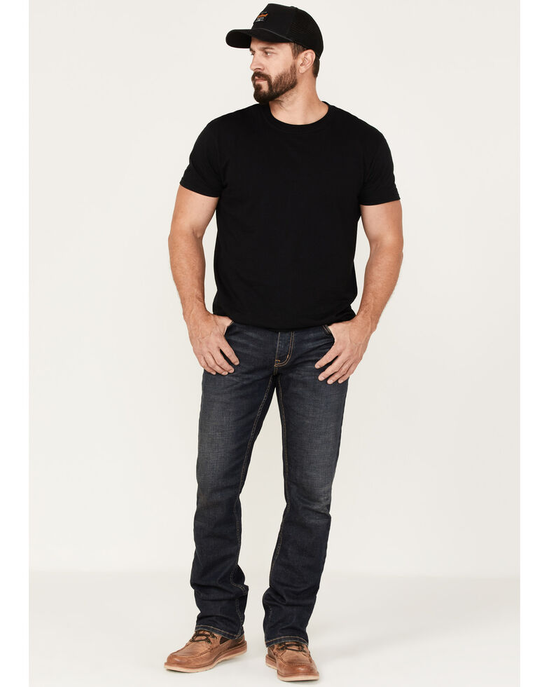 Moonshine Spirit Men's Distill Dark Wash Slim Straight Jeans, Indigo, hi-res