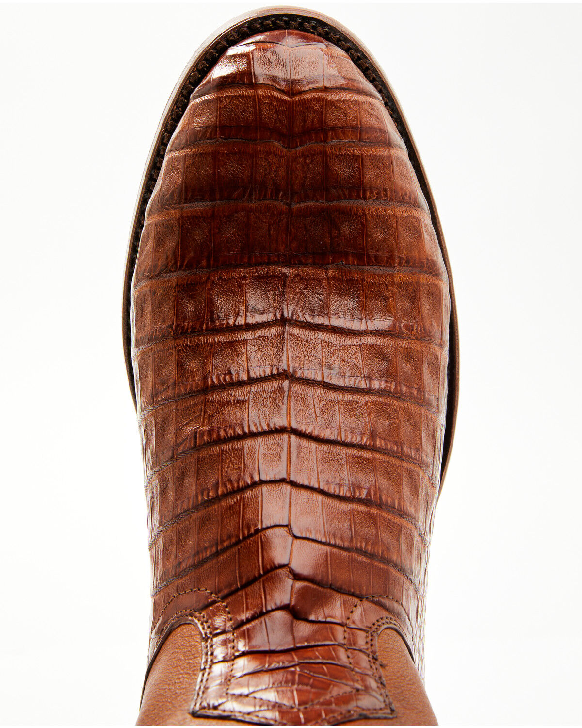 Image #6 - Cody James Black 1978® Men's Carmen Exotic Caiman Belly Roper Boots - Round Toe, Cognac, hi-res