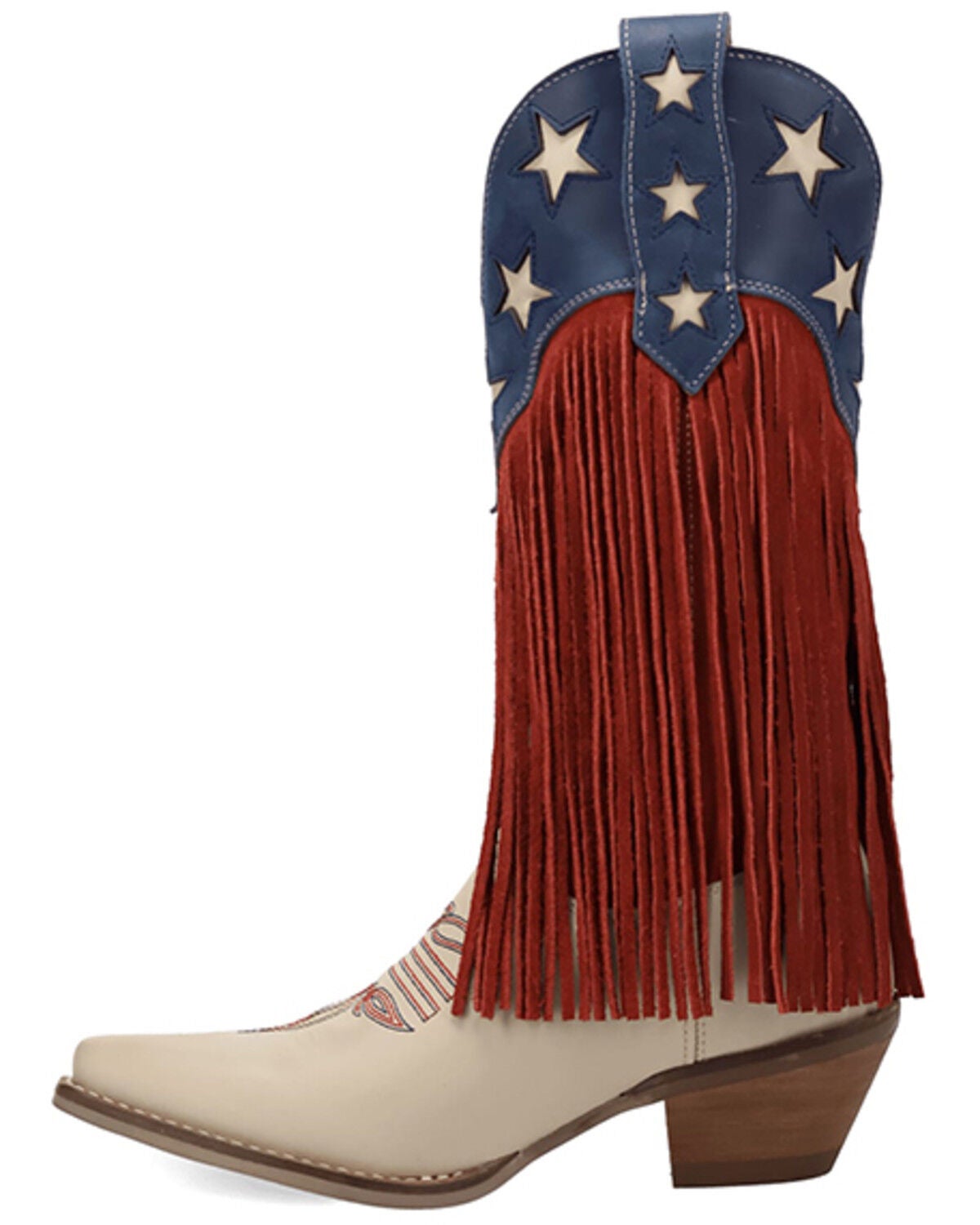 Image #3 - Dingo Women's Wild N' Free Fringe Western Boots - Snip Toe, Multi, hi-res