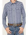 Image #3 - Cody James Boys' Creek Plaid Print Long Sleeve Snap Western Shirt, Navy, hi-res