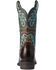 Ariat Women's Chocolate Chip & Leopard Print Lonestar Full-Grain Western Boot - Wide Square Toe, Brown, hi-res