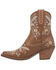 Image #3 - Dingo Women's Primrose Embroidered Western Booties - Snip Toe, Brown, hi-res