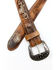 Shyanne Women's Lasy Cream Floral Western Belt, Brown, hi-res