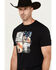 Image #2 - Wrangler Men's Americana Flag Short Sleeve Graphic T-Shirt, Black, hi-res