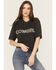 Image #1 - Ariat Women's Cowgirl Short Sleeve Embellished Tee, Black, hi-res