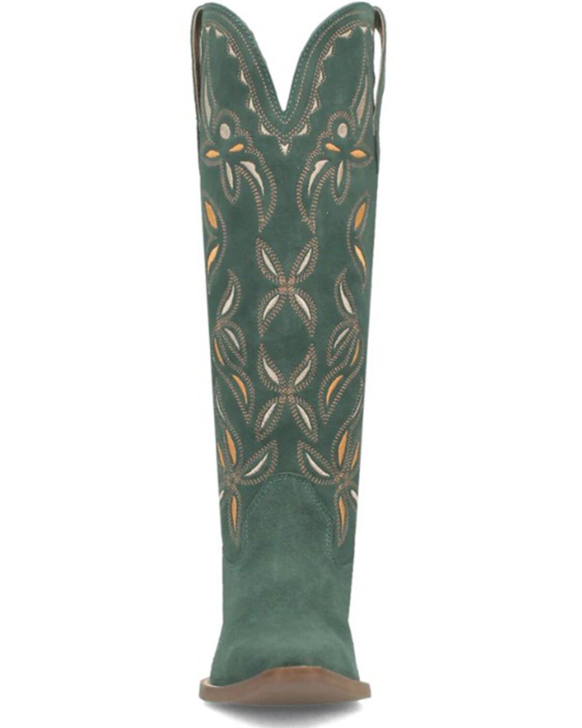 Image #4 - Dingo Women's Bandelera Tall Western Boots - Round Toe, Green, hi-res