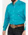 Image #3 - Roper Men's Amarillo Solid Long Sleeve Stretch Button Down Western Shirt, Teal, hi-res