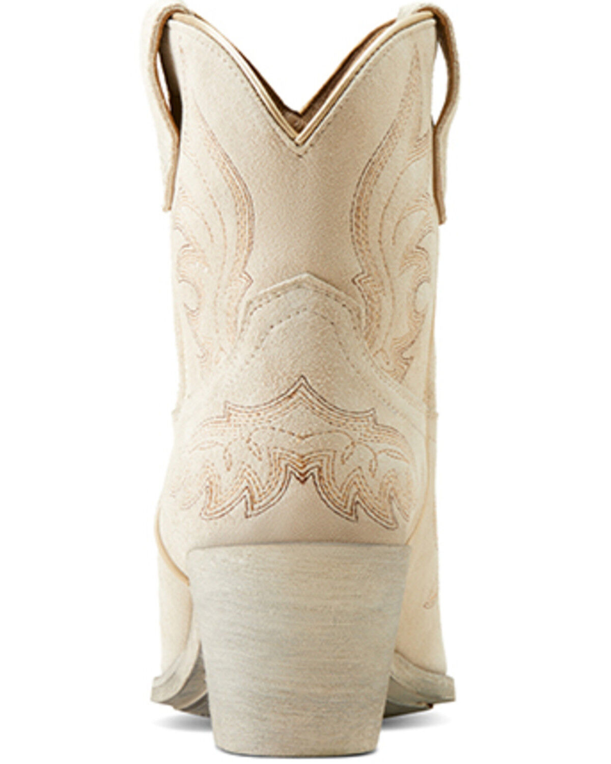 Image #3 - Ariat Women's Chandler Suede Western Booties - Snip Toe, White, hi-res