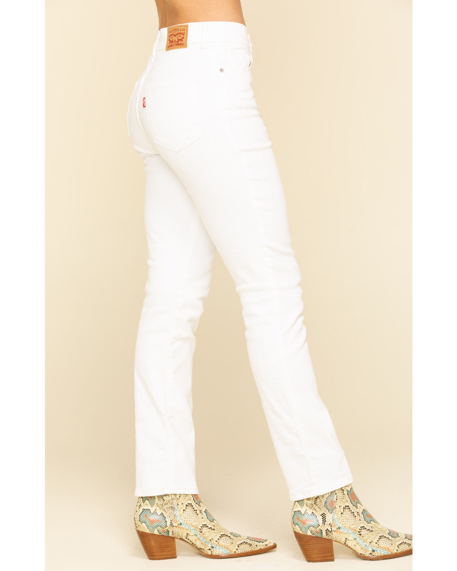 Image #3 - Levi’s Women's Classic Straight Fit Jeans, White, hi-res