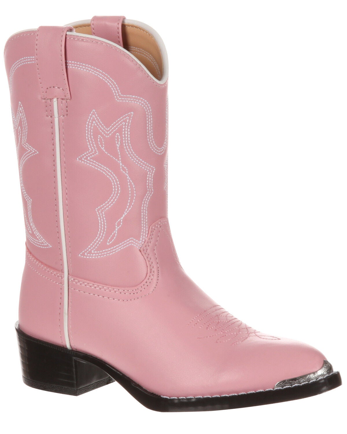 Image #1 - Durango Little Girls' Pink Western Boots - Round Toe, , hi-res