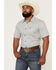 Image #1 - Cody James Men's Re Ride Geo Print Short Sleeve Button-Down Stretch Western Shirt, Ivory, hi-res