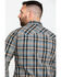 Rock & Roll Denim Men's Teal Washed Yarn Dye Plaid Short Sleeve Western Shirt  , Teal, hi-res