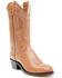 Old West Little Girls' Corona Calfskin Western Boots - Round Toe, Tan, hi-res