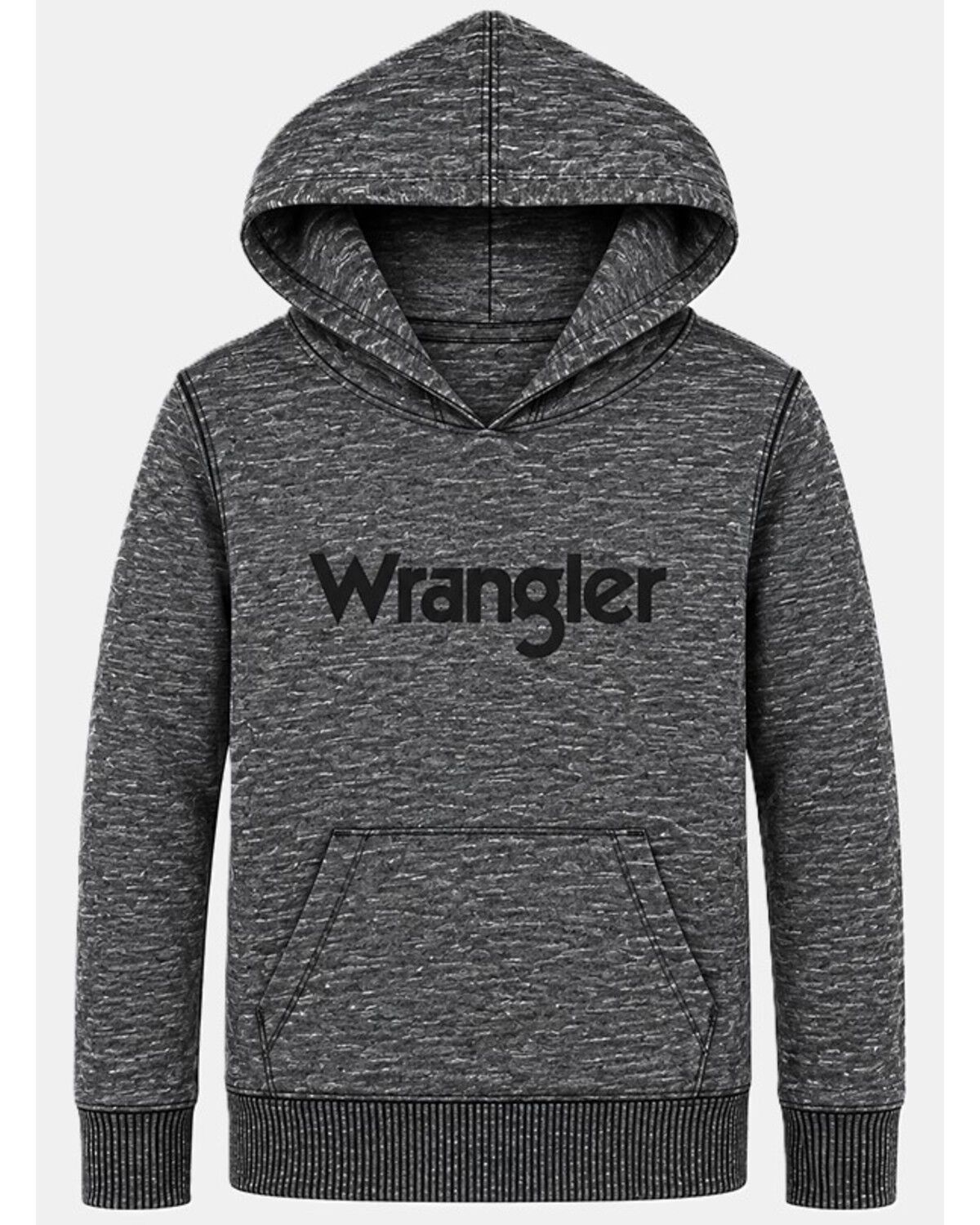 Wrangler Toddler Boys' Logo Hooded Sweatshirt, Grey, hi-res