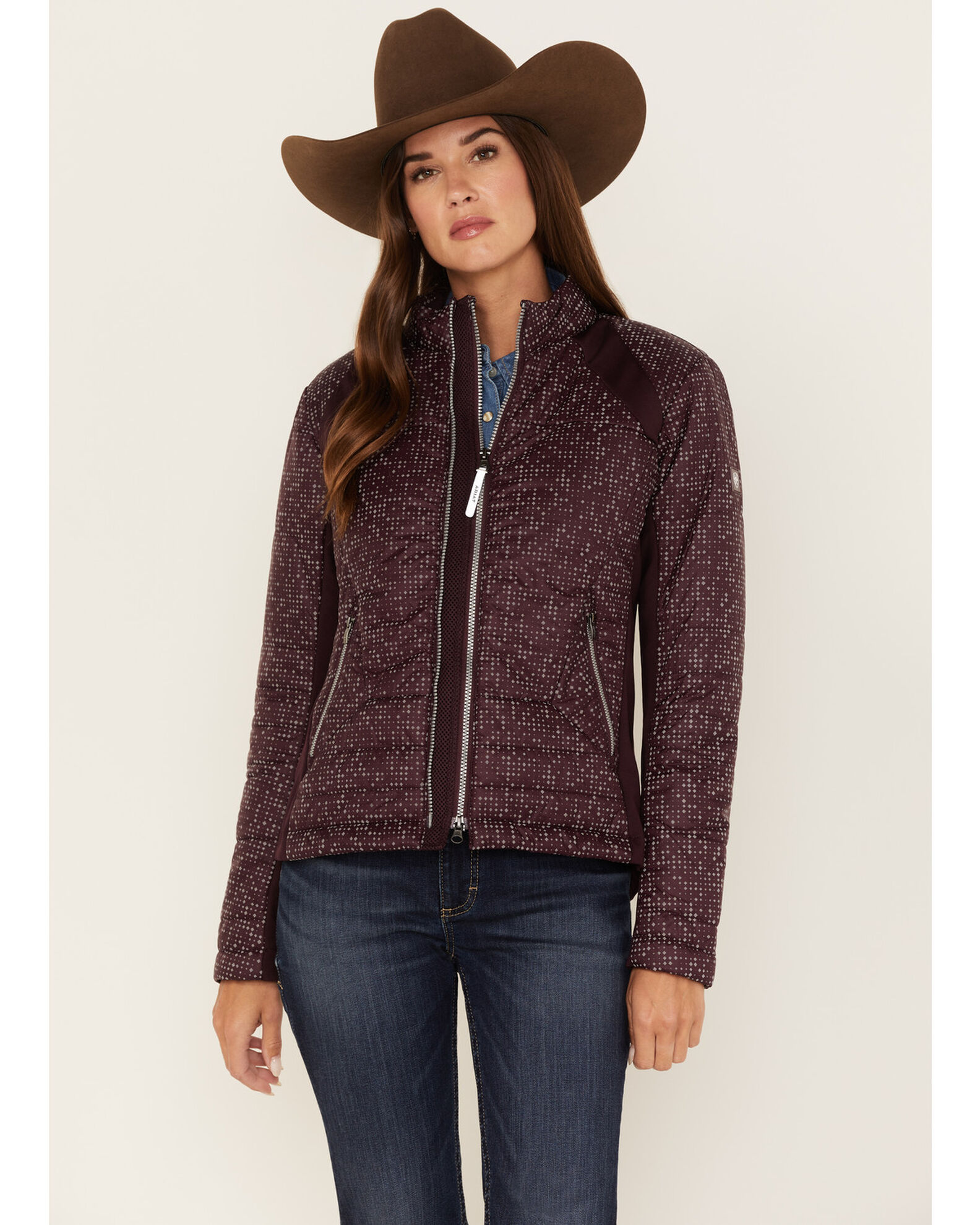 Ariat womens burgundy jacket store