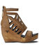 Image #2 - Lane Women's Becca Wedge Sandals, Brown, hi-res