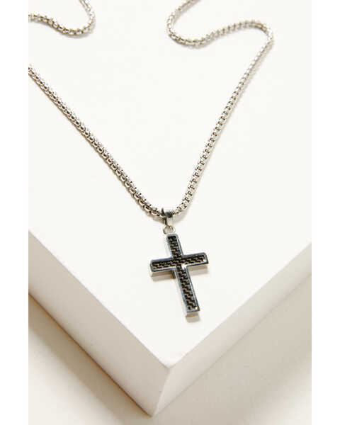 Image #3 - Cody James Men's Oxidized Cross Necklace , Silver, hi-res
