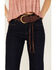 Image #2 - Cleo + Wolf Women's Brown Braided Fringe Belt, Brown, hi-res
