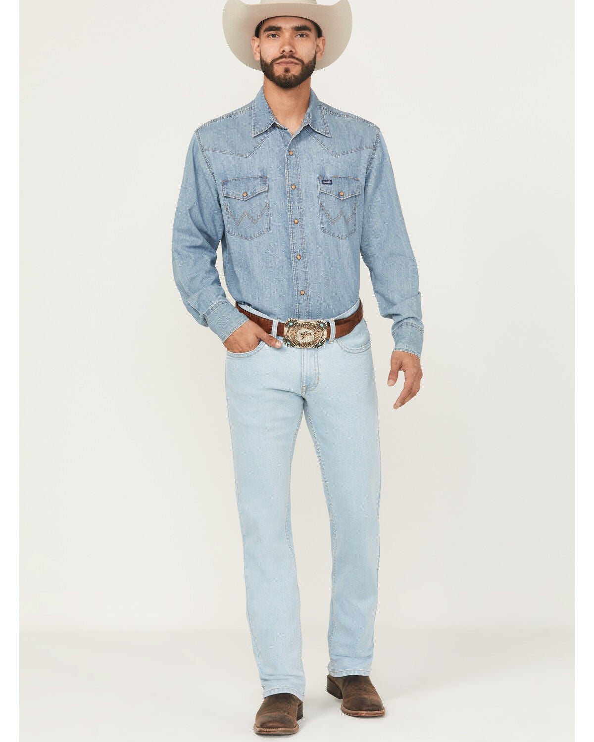Cody James Men's Camino Wash Jackson Slim Straight Stretch Denim Jeans, Light Wash, hi-res