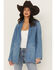Image #1 - Wrangler Women's Modern Button-Down Denim Blazer, Blue, hi-res