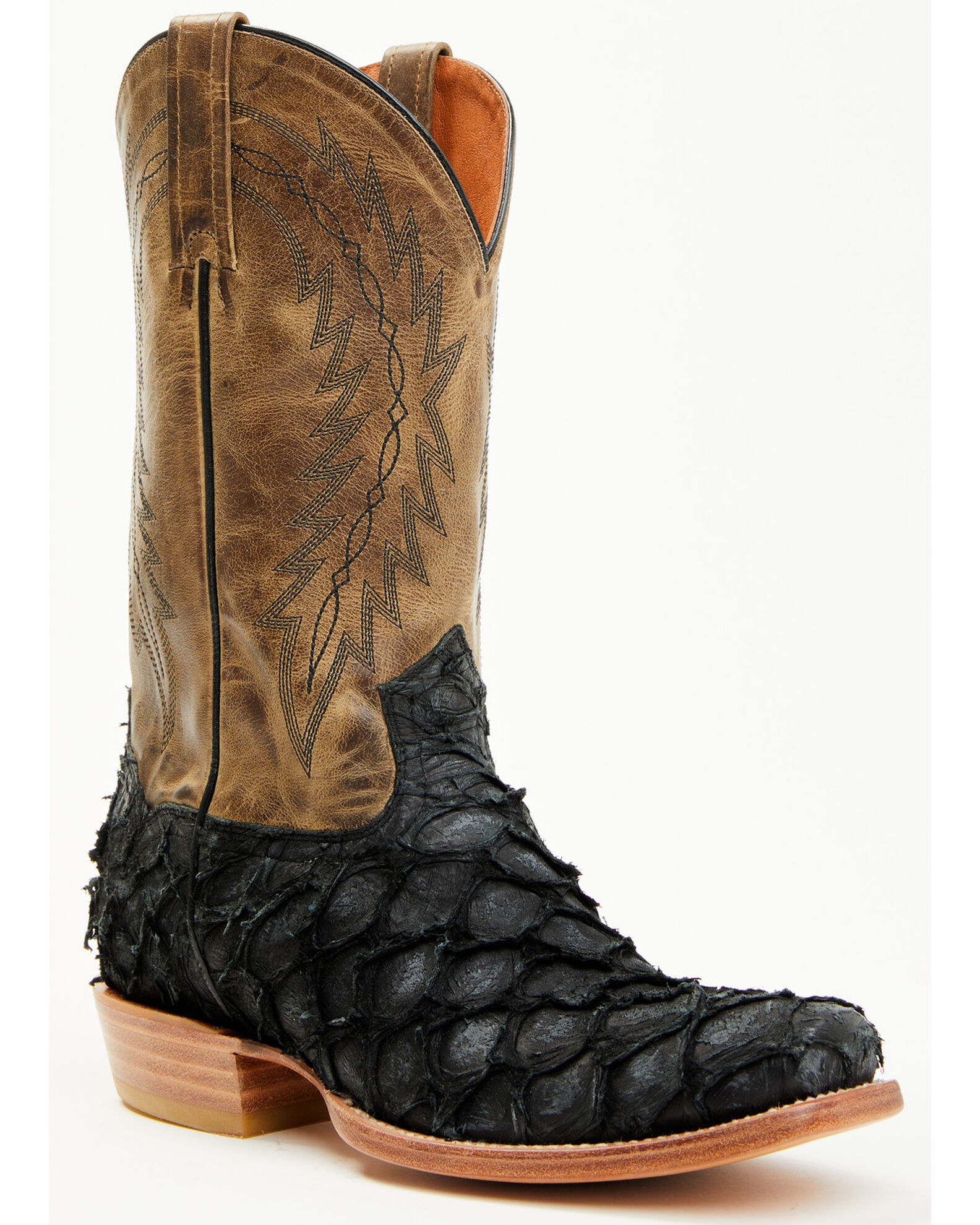 Cody James Men s Vaqueras Exotic Pirarucu Western Boots Square Toe Sheplers