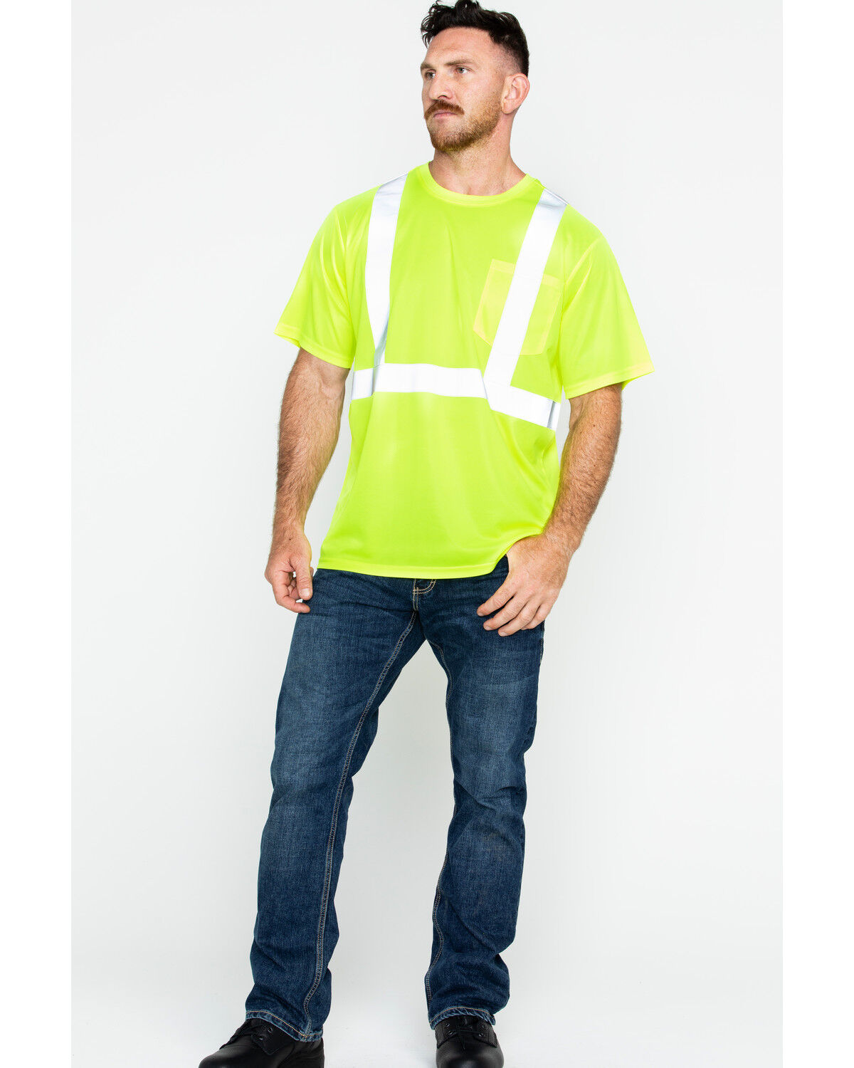 Image #6 - Hawx Men's Reflective Short Sleeve Work T-Shirt, Yellow, hi-res