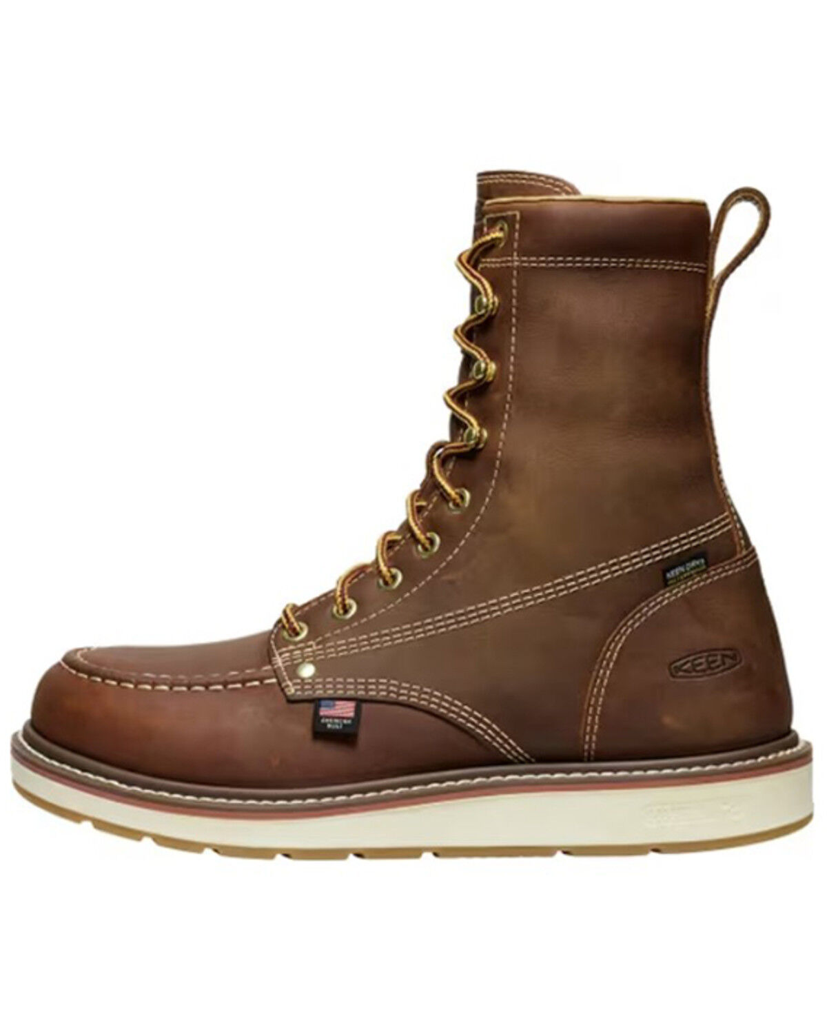 Image #3 - Keen Men's 8" Liberty Waterproof Moc Work Boots - Composite Toe, Brown, hi-res