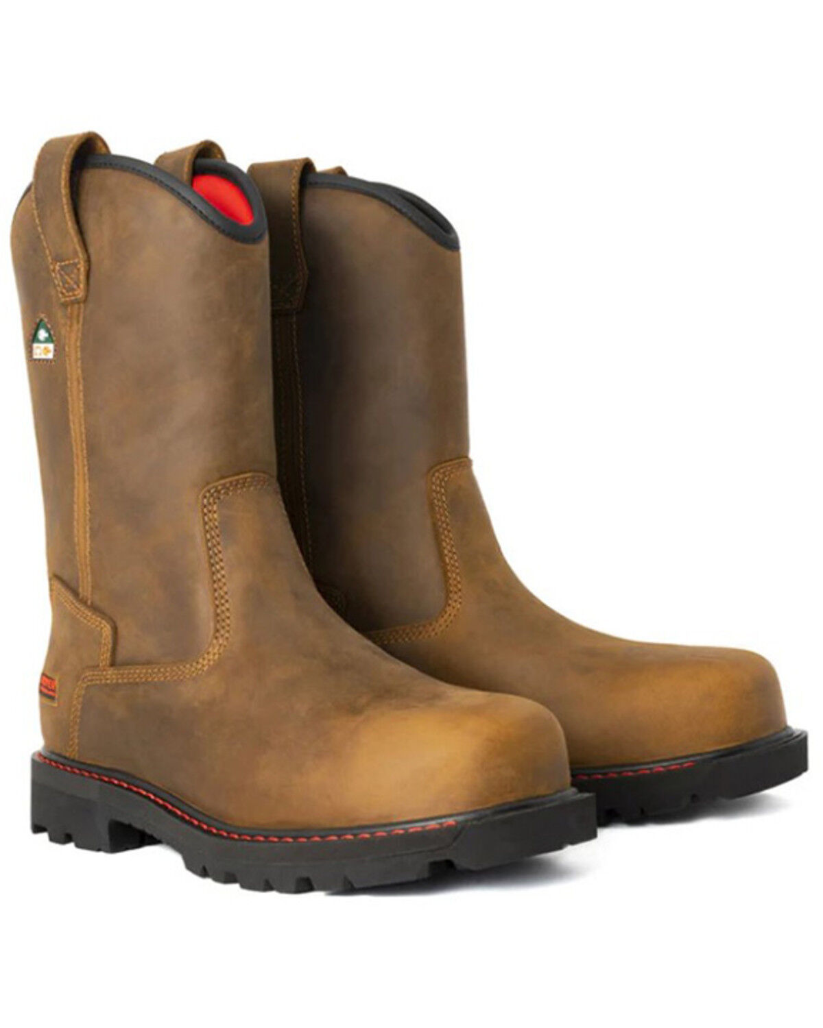 Image #1 - Royer Men's 10" Wellington Work Boots - Composite Toe, Brown, hi-res