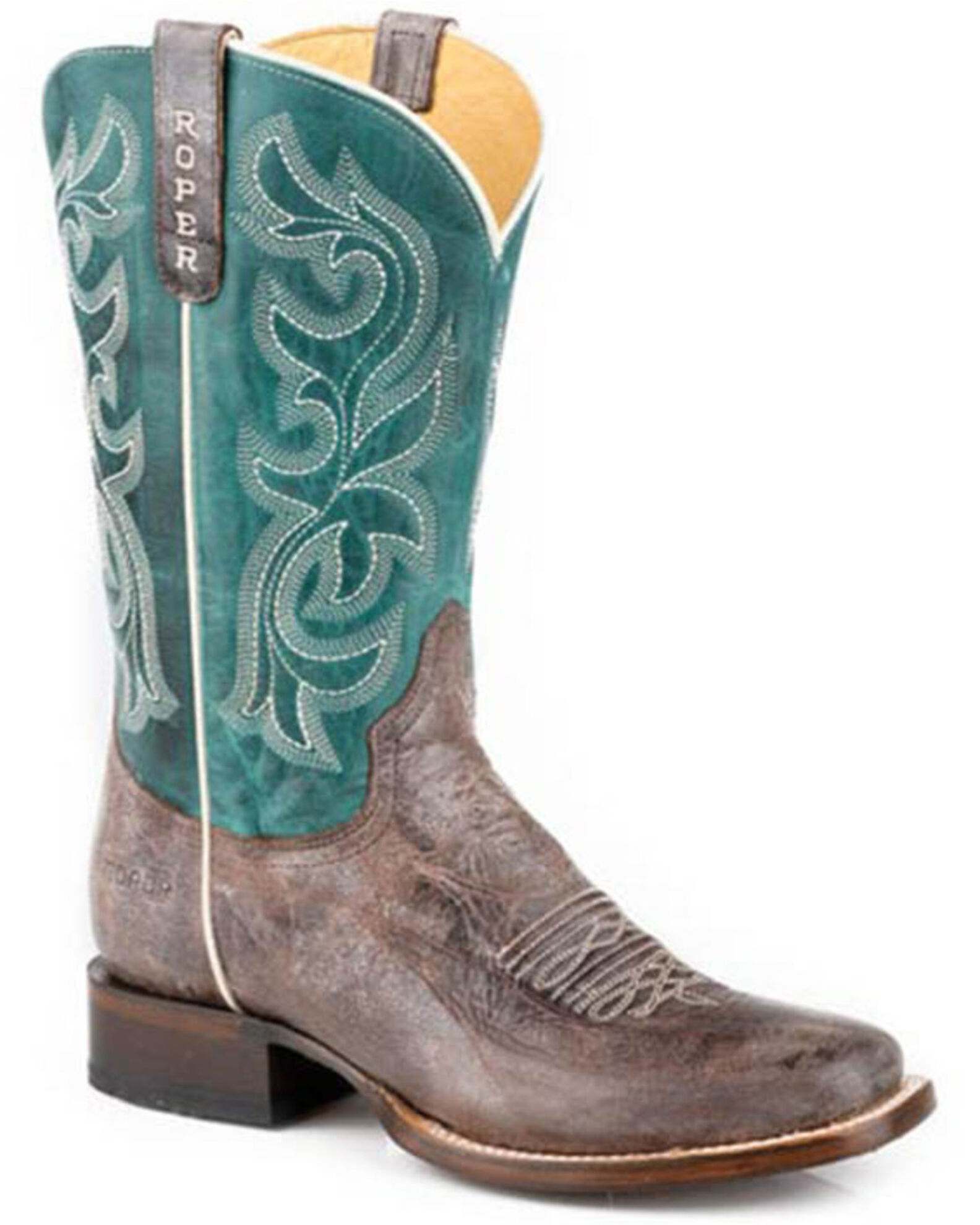 Roper Women s Harper Western Boots Broad Square Toe Sheplers