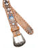 Shyanne Women's Shades Of Blue Floral Embroidery Belt , Brown, hi-res