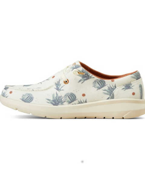 Image #2 - Ariat Women's Hilo Sendero Cactus Print Casual Shoes - Moc Toe , Tan, hi-res