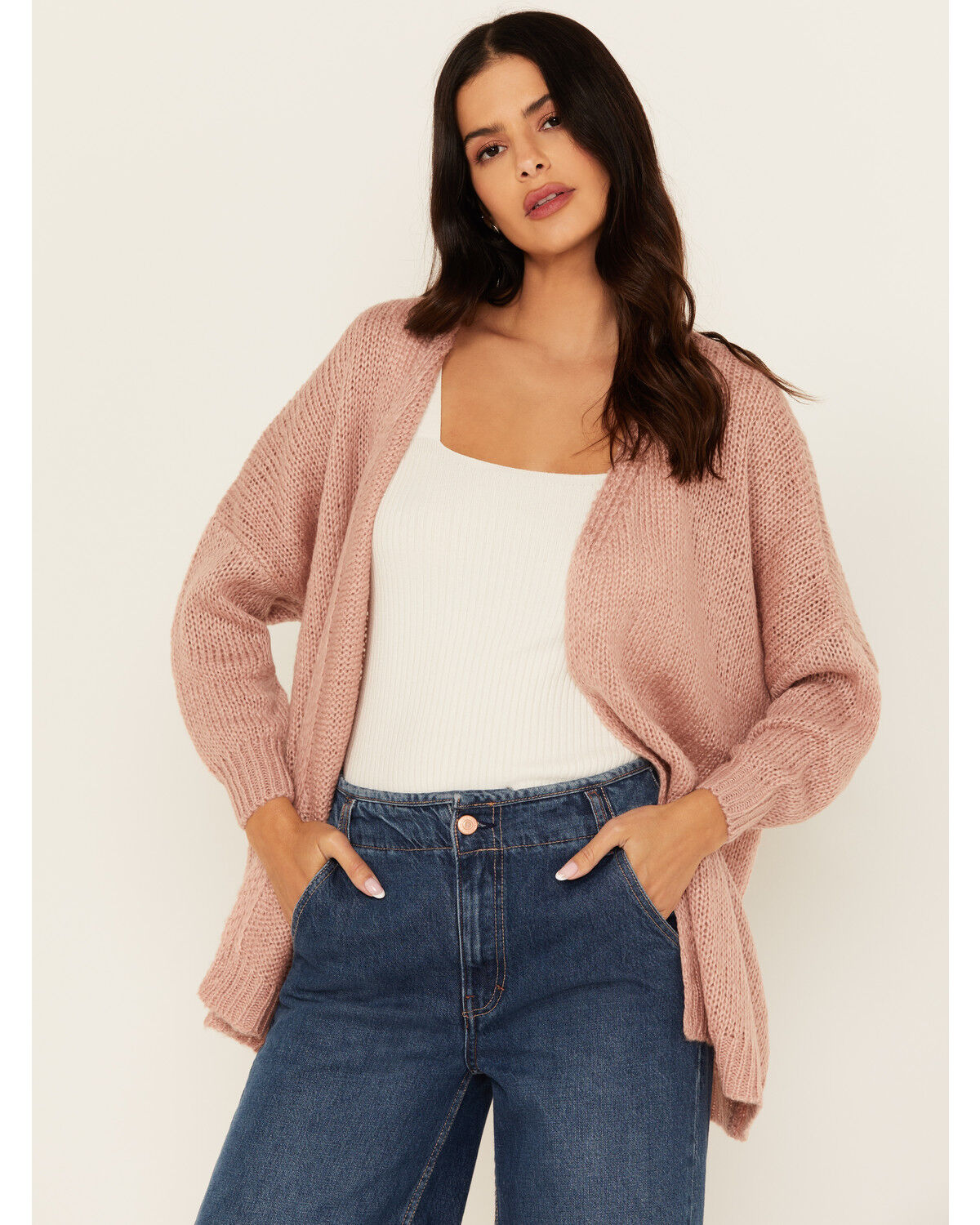 Image #4 - Revel Women's Boot Barn Exclusive Giddy Up Cardigan, Pink, hi-res