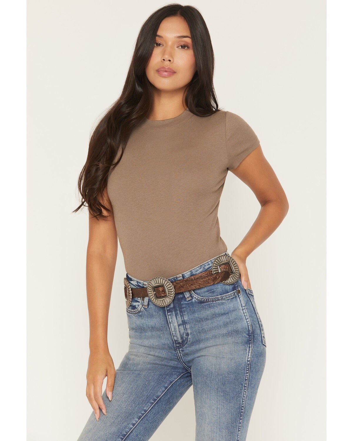 Shyanne Women's Tooled Metallic Concho Belt Sheplers