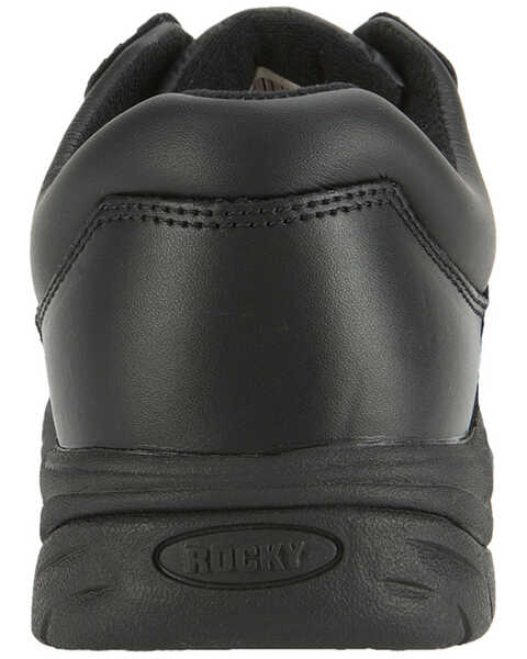 Image #7 - Rocky Men's Oxford Work Shoe - Plain Toe, Black, hi-res