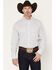 Image #1 - George Strait by Wrangler Men's Plaid Print Long Sleeve Button-Down Stretch Western Shirt - Tall, White, hi-res