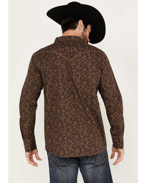 Image #4 - Moonshine Spirit Men's Meadow Floral Print Long Sleeve Snap Western Shirt, Tan, hi-res