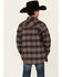Cody James Boys' Cave Man Plaid Bonded Long Sleeve Snap Western Flannel Shirt , Olive, hi-res