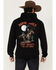 Image #1 - Riot Society Men's Boot Barn Exclusive Ropin' Souls Reaper Graphic Hooded Sweatshirt, Black, hi-res