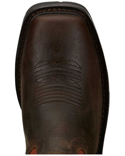 Image #6 - Justin Men's Ricochet Waterproof Western Work Boots - Composite Toe Met Guard, Dark Brown, hi-res