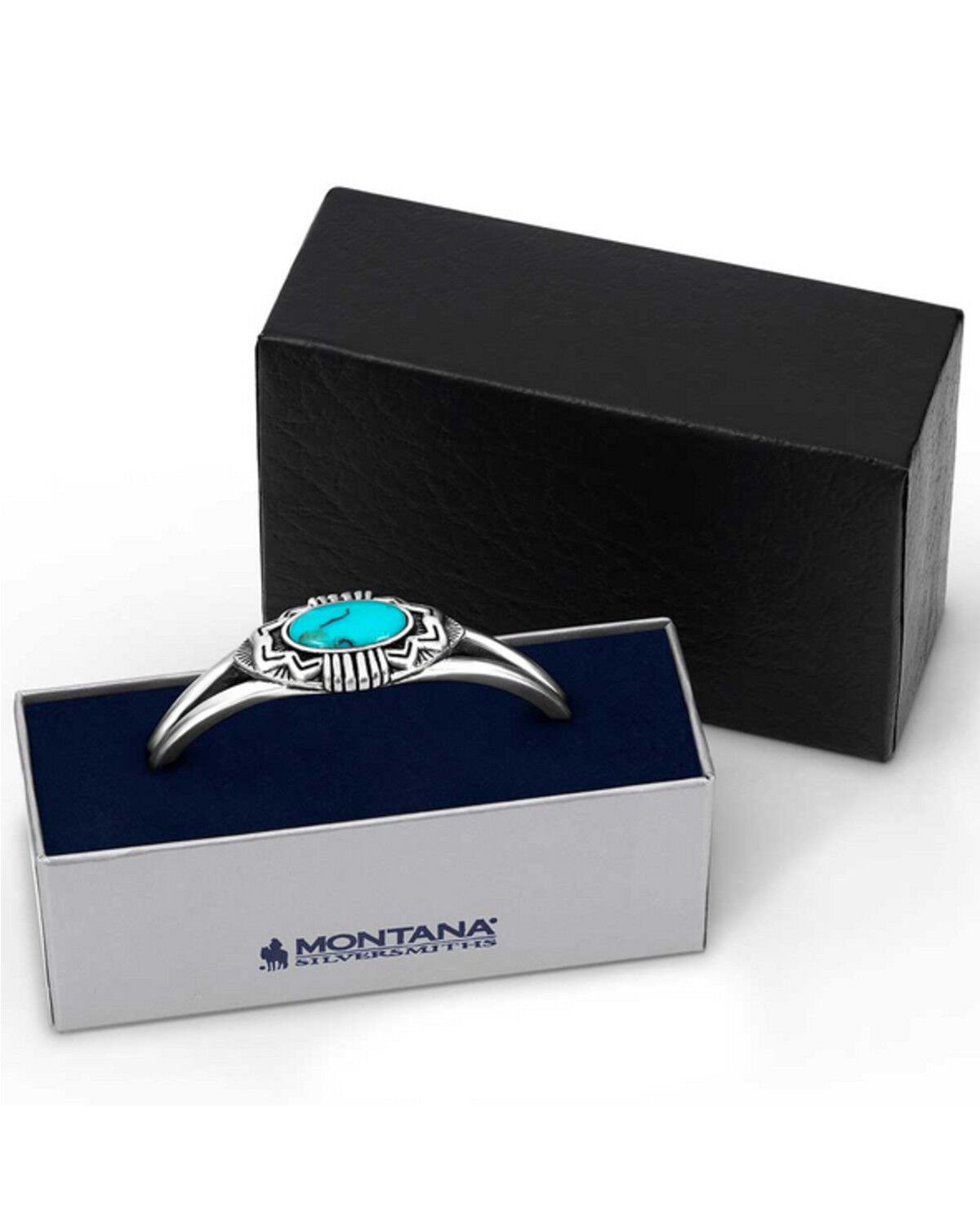 Image #3 - Montana Silversmiths Women's Blue Mesa Turquoise Cuff Bracelet, Silver, hi-res