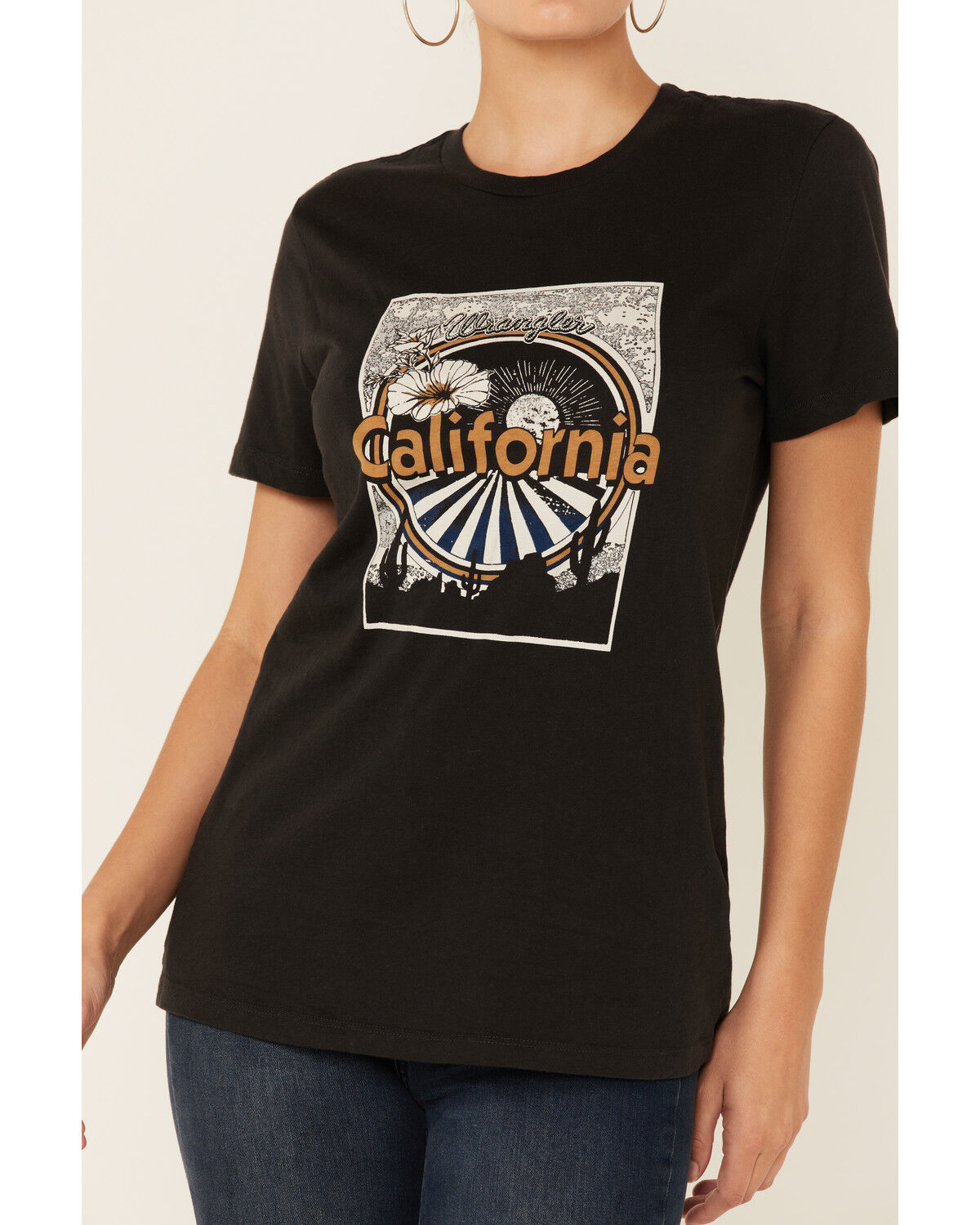 Image #2 - Wrangler Women's California Graphic Tee, Black, hi-res