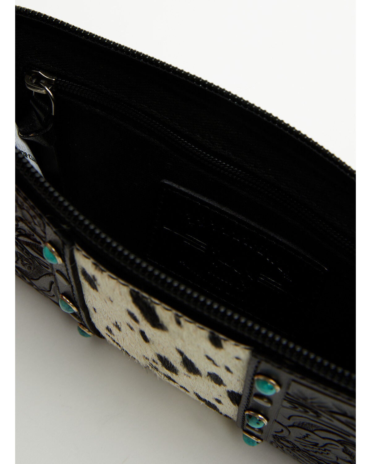 Image #3 - Idyllwind Women's Geneva Hairon Cowhide Clutch, Black, hi-res