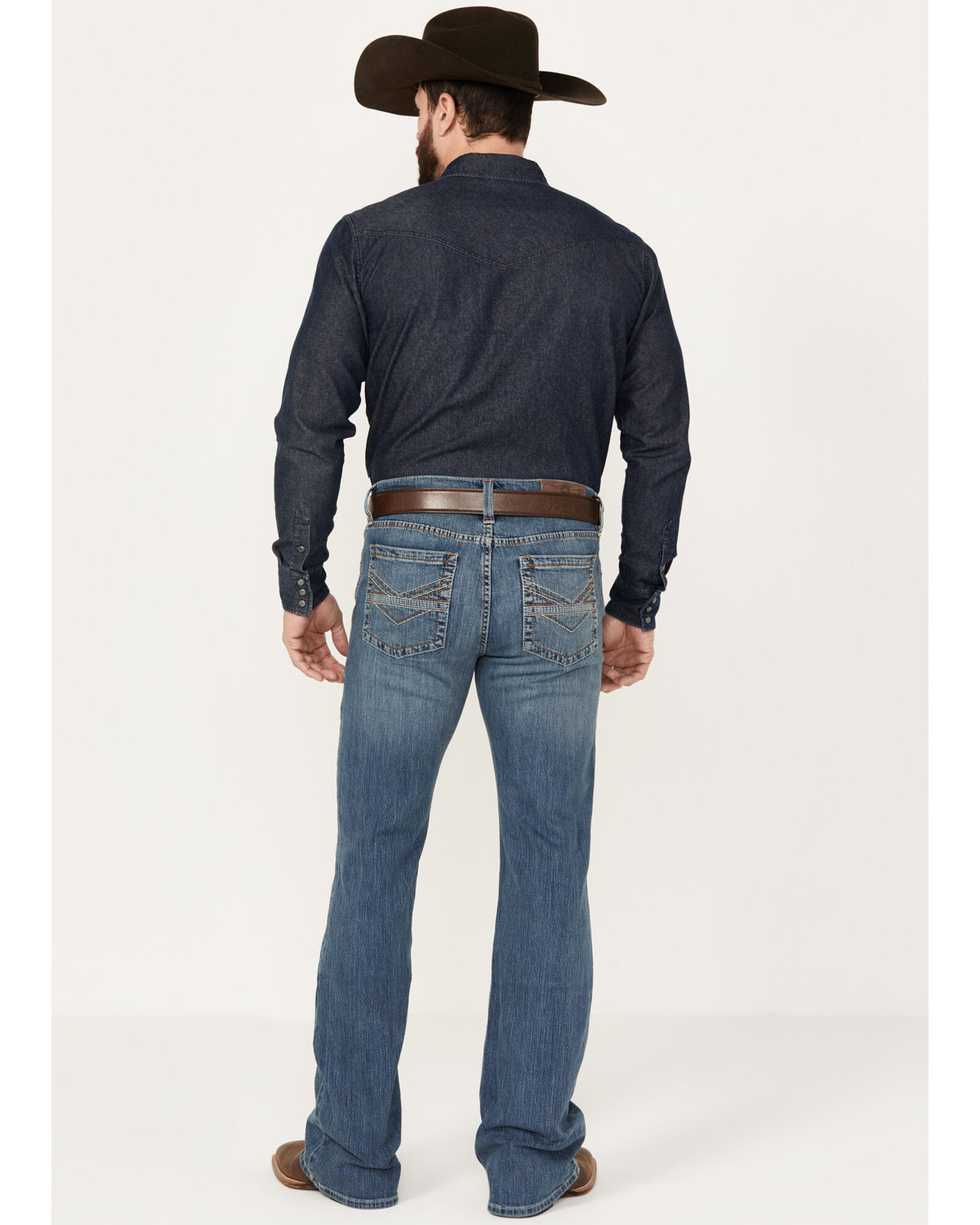 Image #3 - Cody James Men's Light A Shuck Medium Wash Relaxed Bootcut Stretch Denim Jeans, , hi-res