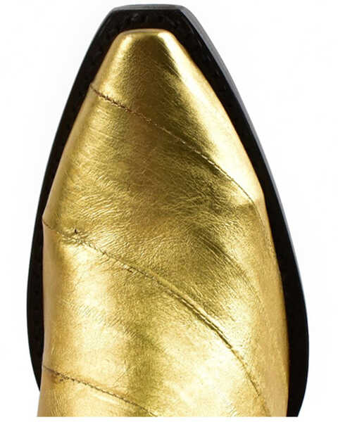 Image #5 - Dan Post Women's Eel Exotic Western Boot - Snip Toe , Gold, hi-res