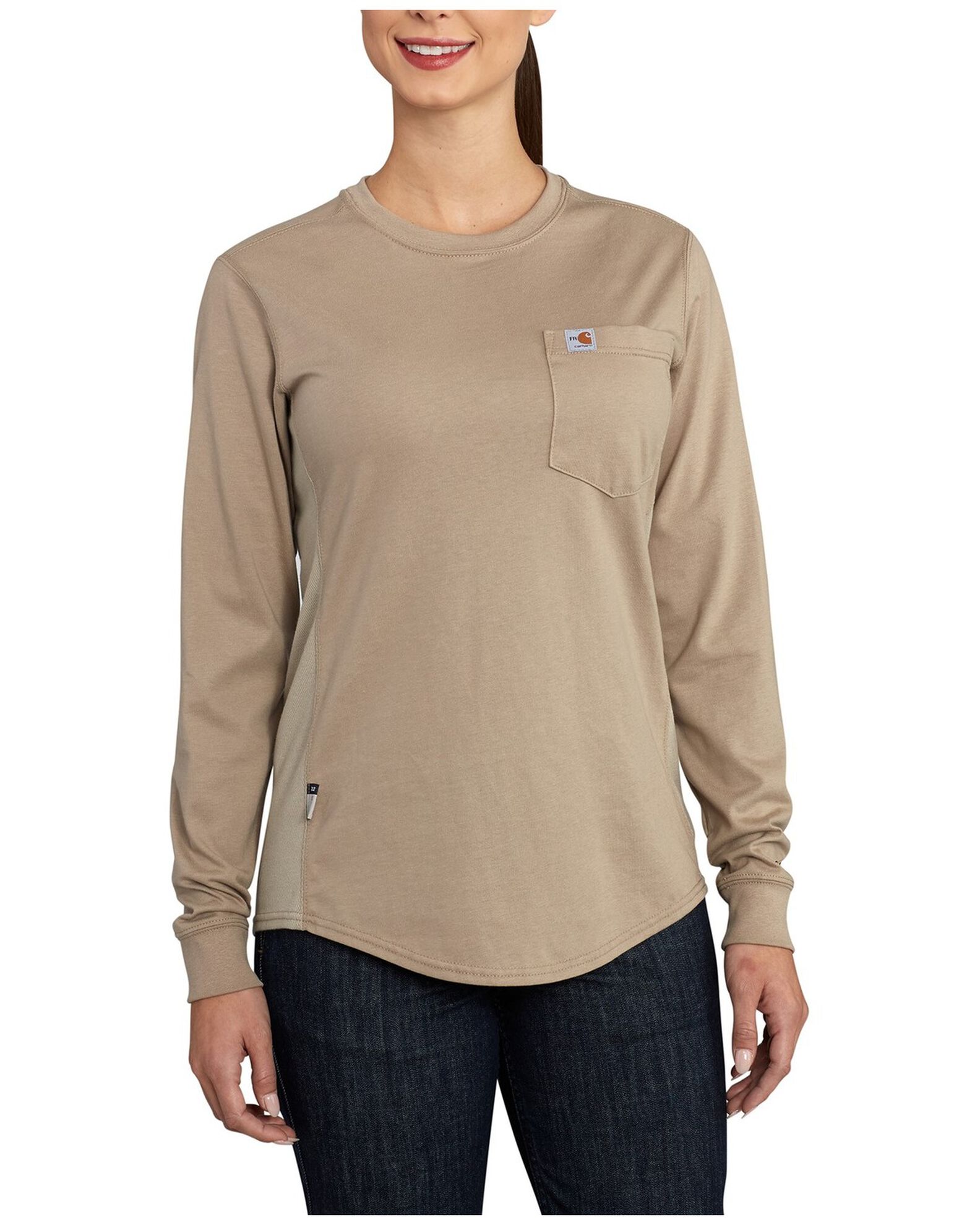 Women's carhartt top long sleeve shirt