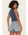 Image #4 - Rock & Roll Denim Women's Star Faux Suede Vest, Navy, hi-res