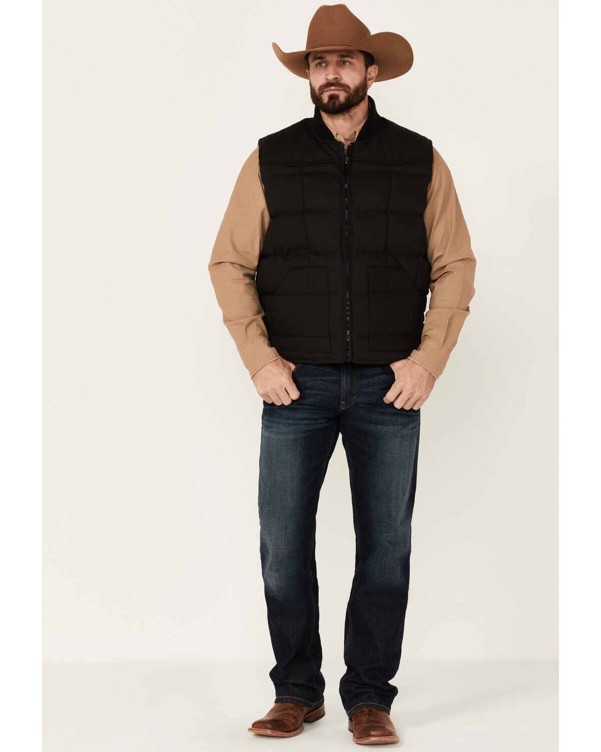 western puffer vest