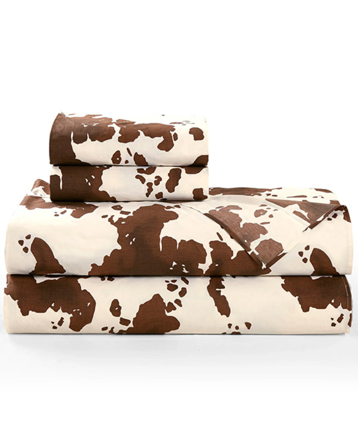 Image #3 - HiEnd Accents 200TC Cotton Elsa Cowhide 4 Piece Sheet Set - Queen Size, Chocolate, hi-res